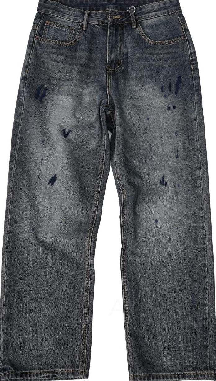 Retro Embroidered Casual Jeans