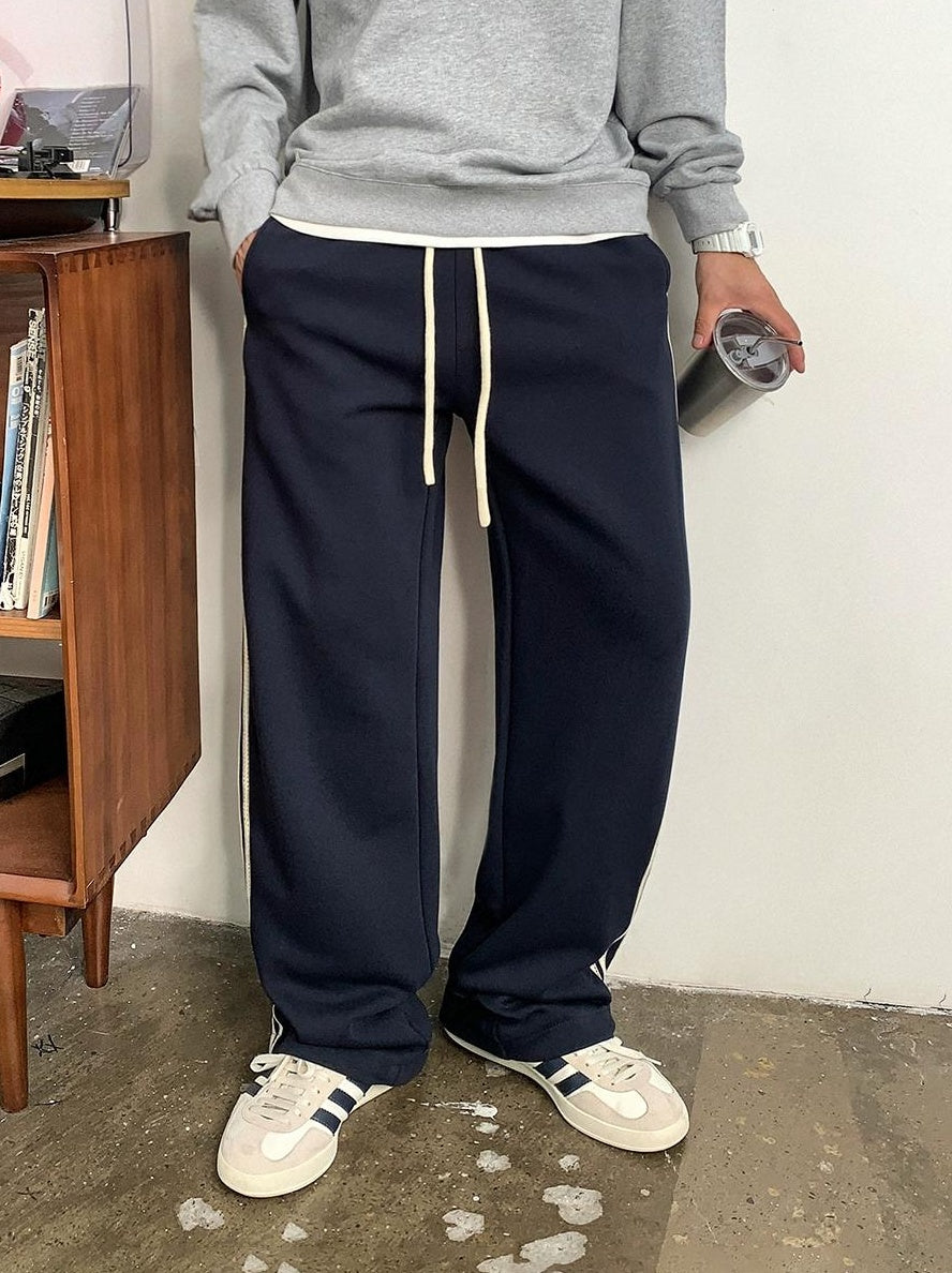 Casual Striped Elastic Pants