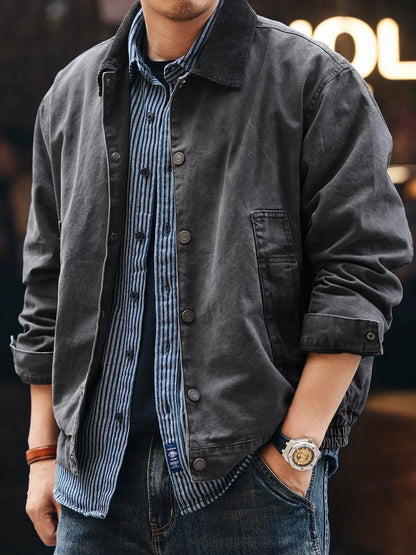 ウォッシュド カジュアル ワークジャケット