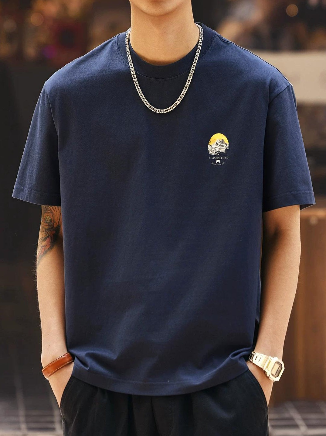 レトロプリントルーズTシャツ