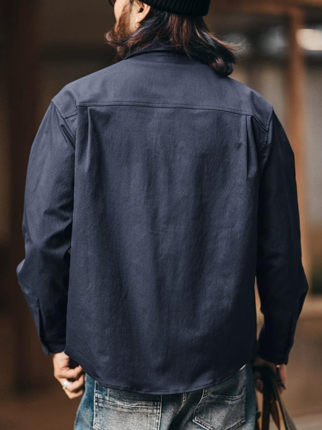 カジュアルロングスリーブワークシャツ