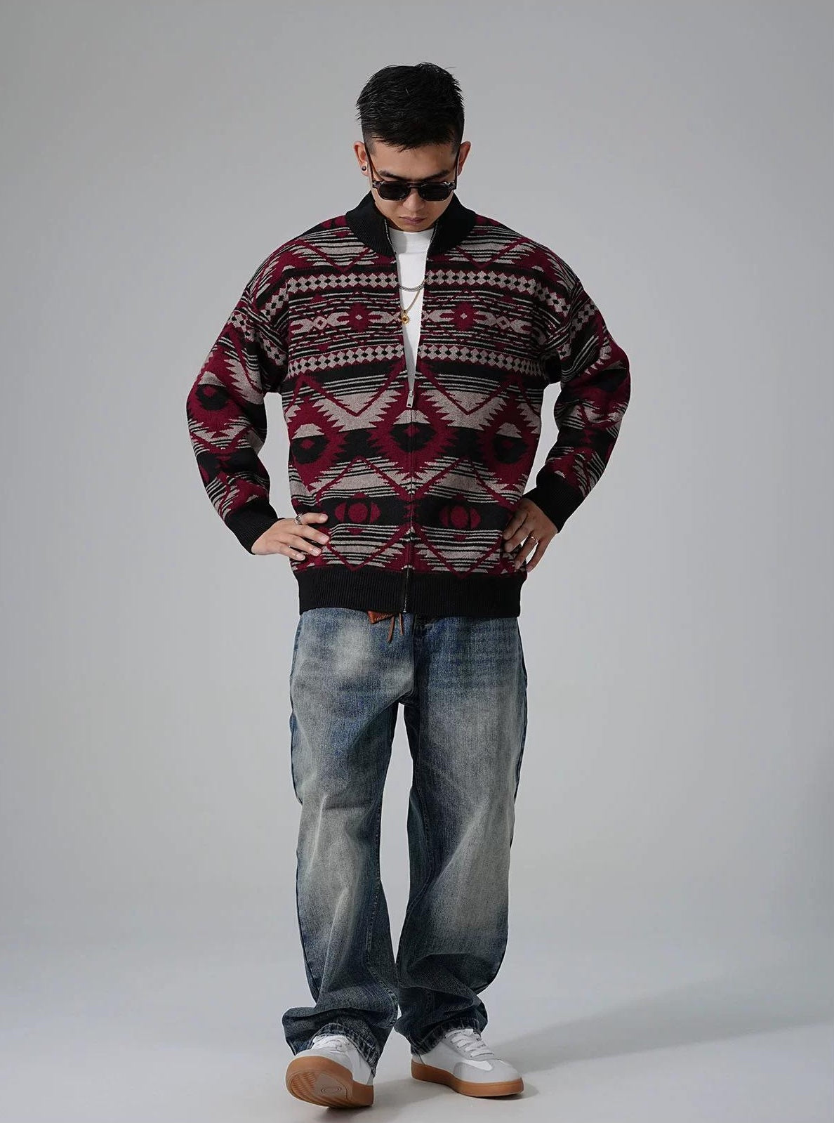 Heavyweight knit cardigan