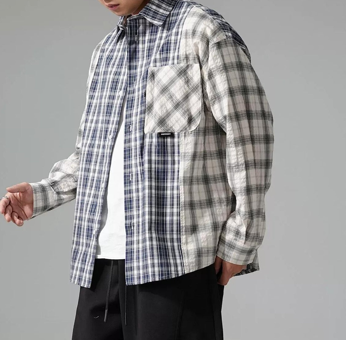 レトロ チェック柄シャツジャケット