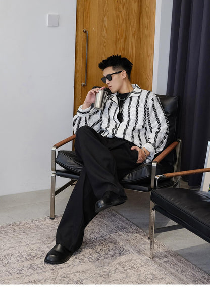 Striped Long-Sleeve Casual Shirt