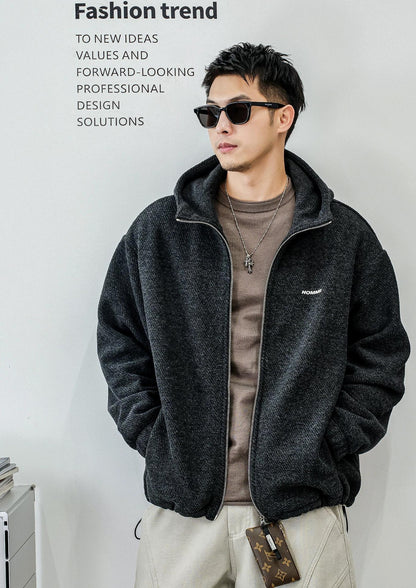 コージー フーデッド カーディガン ジャケット