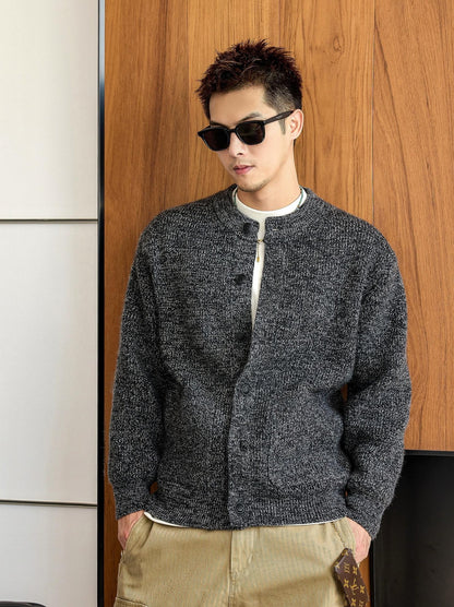 Black knit cardigan jacket