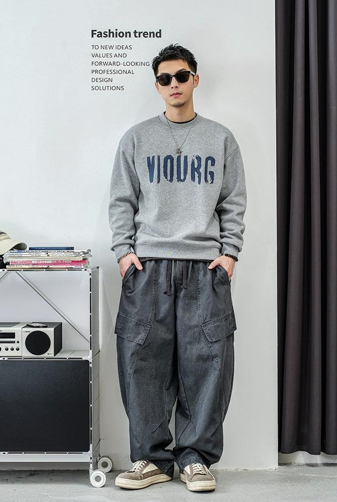 フリースレタードセーター　トップ