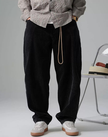 レトロ コーデュロイ ワイドパンツ