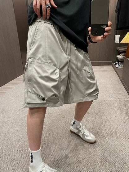 Casual Elastic Waist Shorts