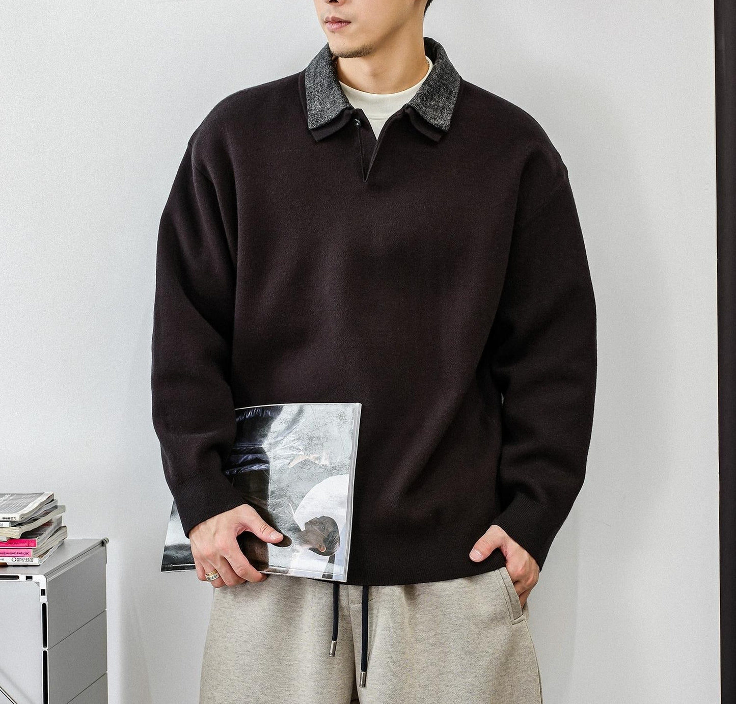 Casual Fake Two-Piece Jacket