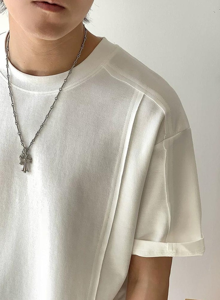 カジュアルソリッドカラーＴシャツ