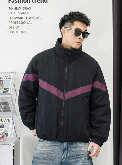 ダブルジップスタンドカラー ダウンジャケット