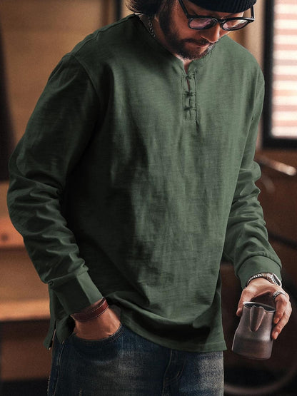 レトロカジュアルロングスリーブTシャツ