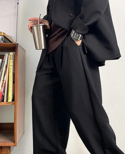 カジュアルルーズストレートパンツ