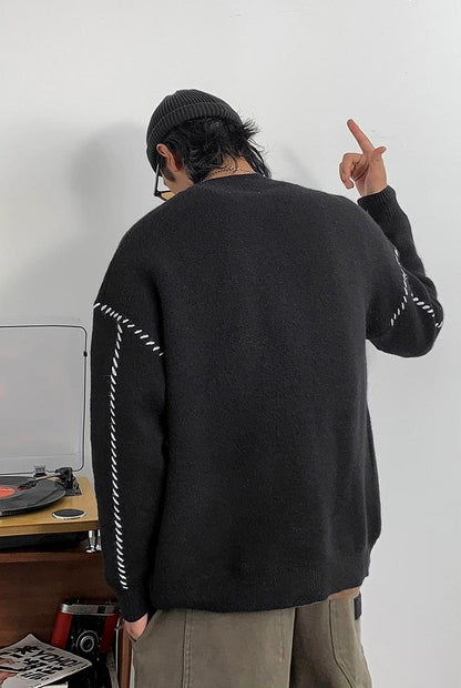 Heavyweight V-neck cardigan