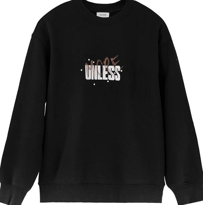 グラフィティスタイルプルオーバーセーター