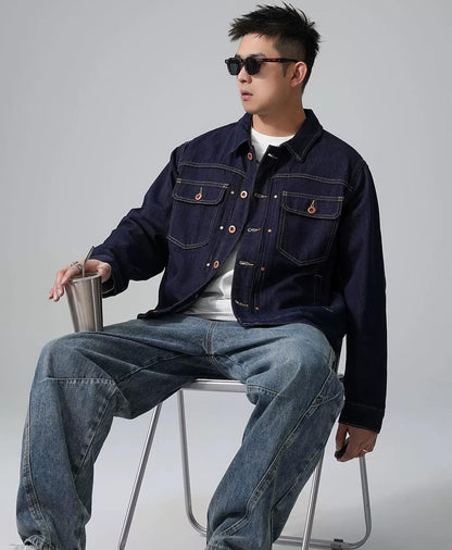 レトロカジュアルデニムジャケット