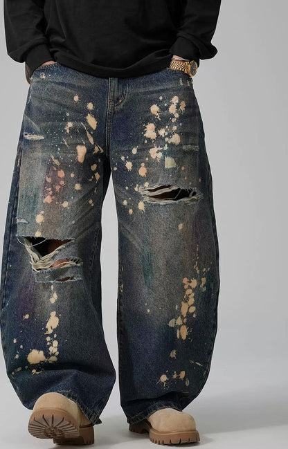 ヴィンテージ グラフィティ ワイドジーンズ