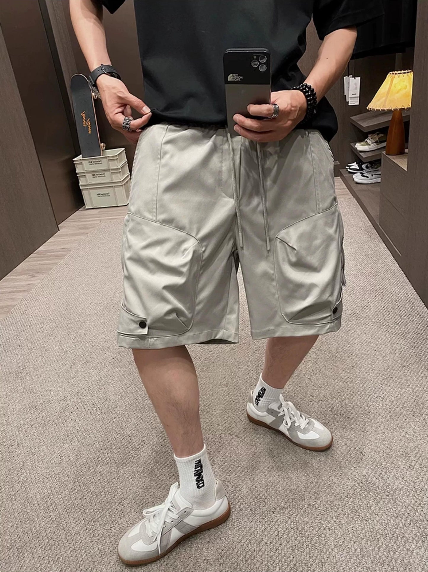 Casual Elastic Waist Shorts