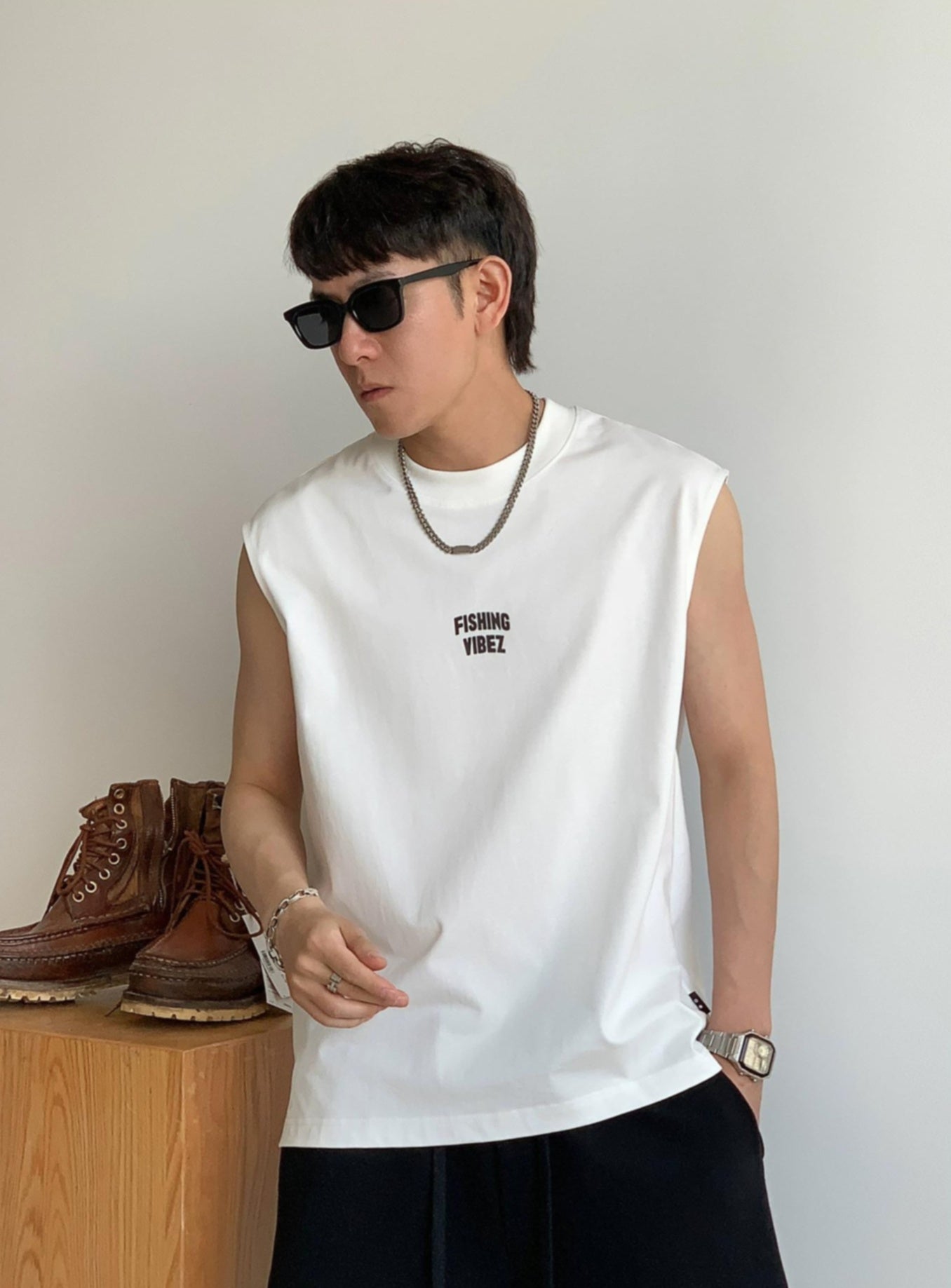 Breathable Cotton Sleeveless Tee