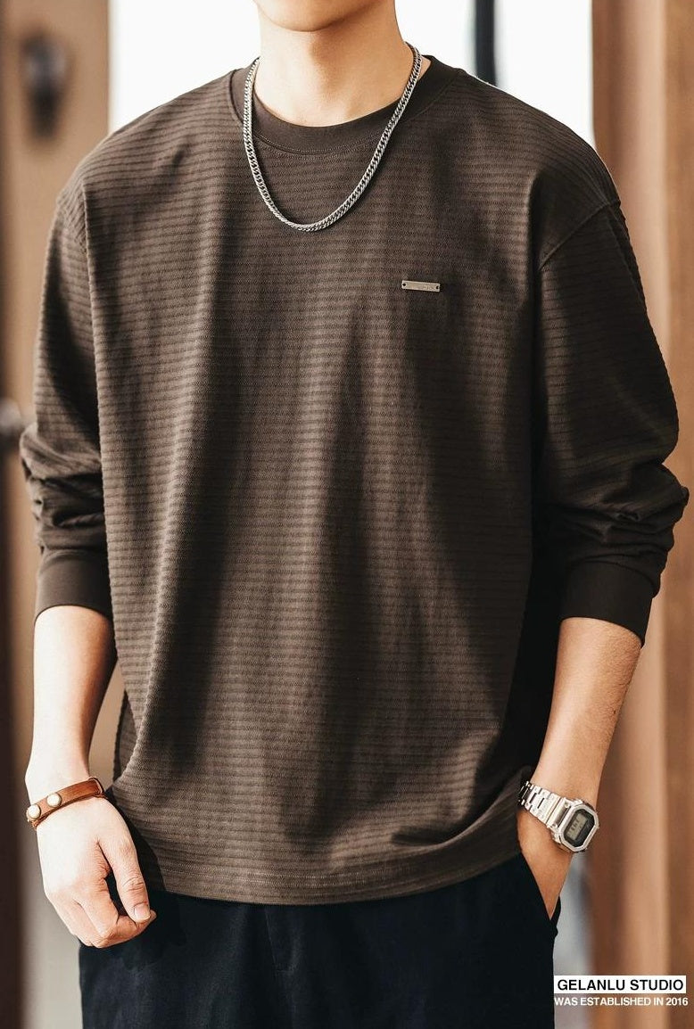 ストライプドロングスリーブTシャツ
