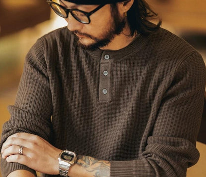 レトロストライプニットセーター