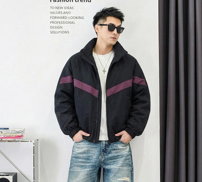 ダブルジップスタンドカラー ダウンジャケット