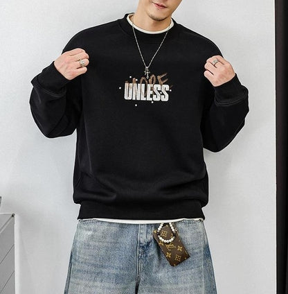 グラフィティスタイルプルオーバーセーター