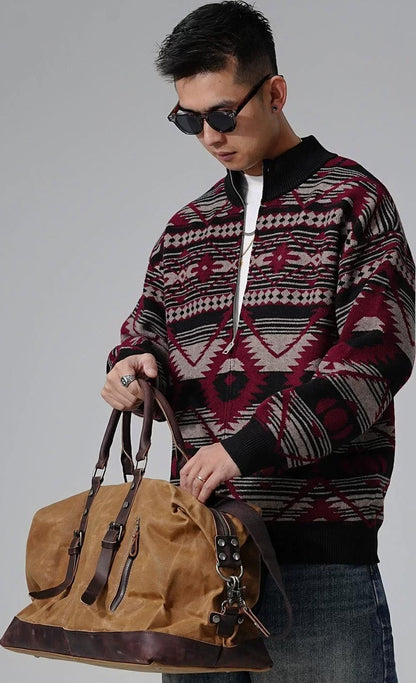 Heavyweight knit cardigan