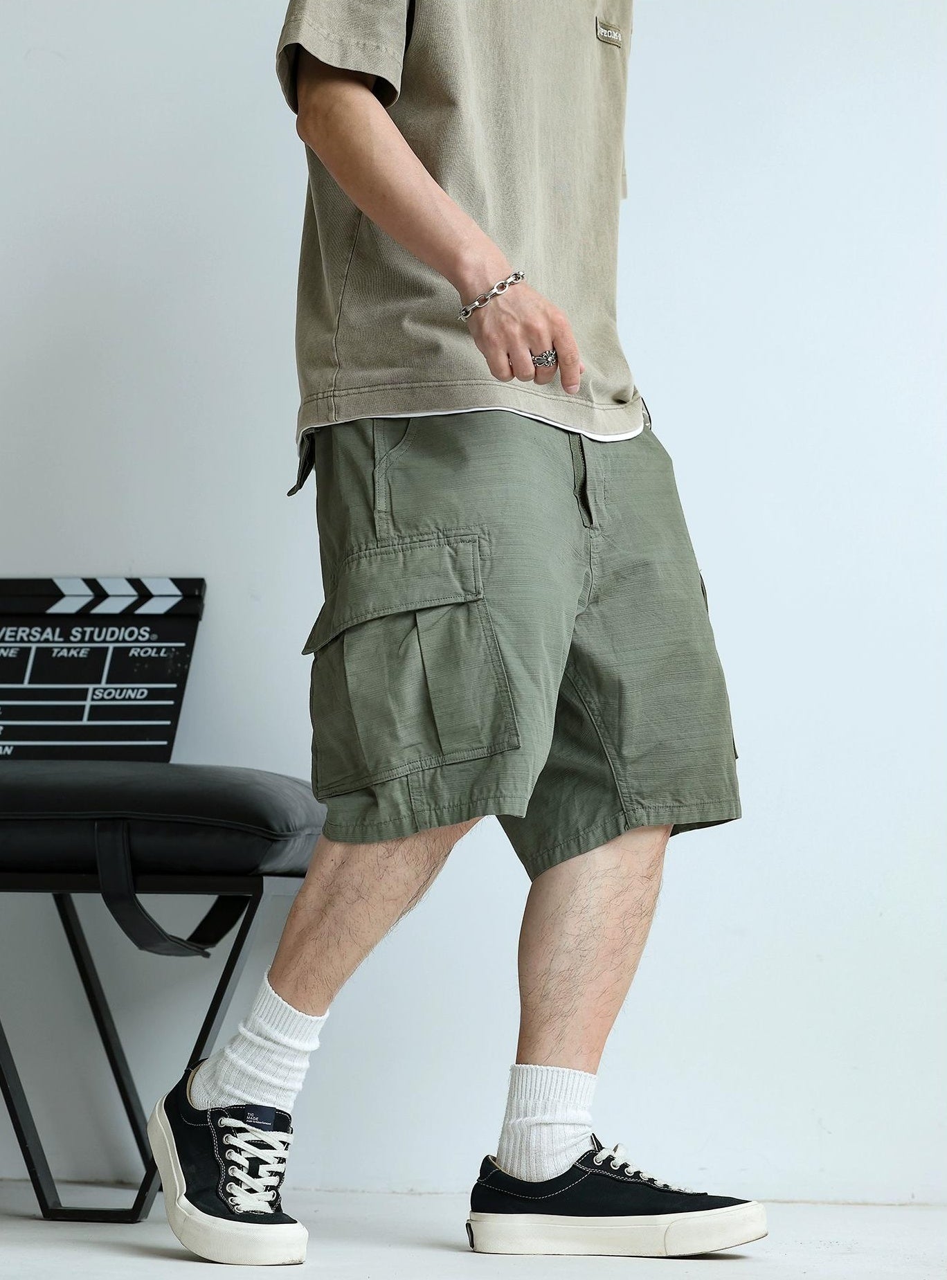 Multi-Pocket Casual Shorts