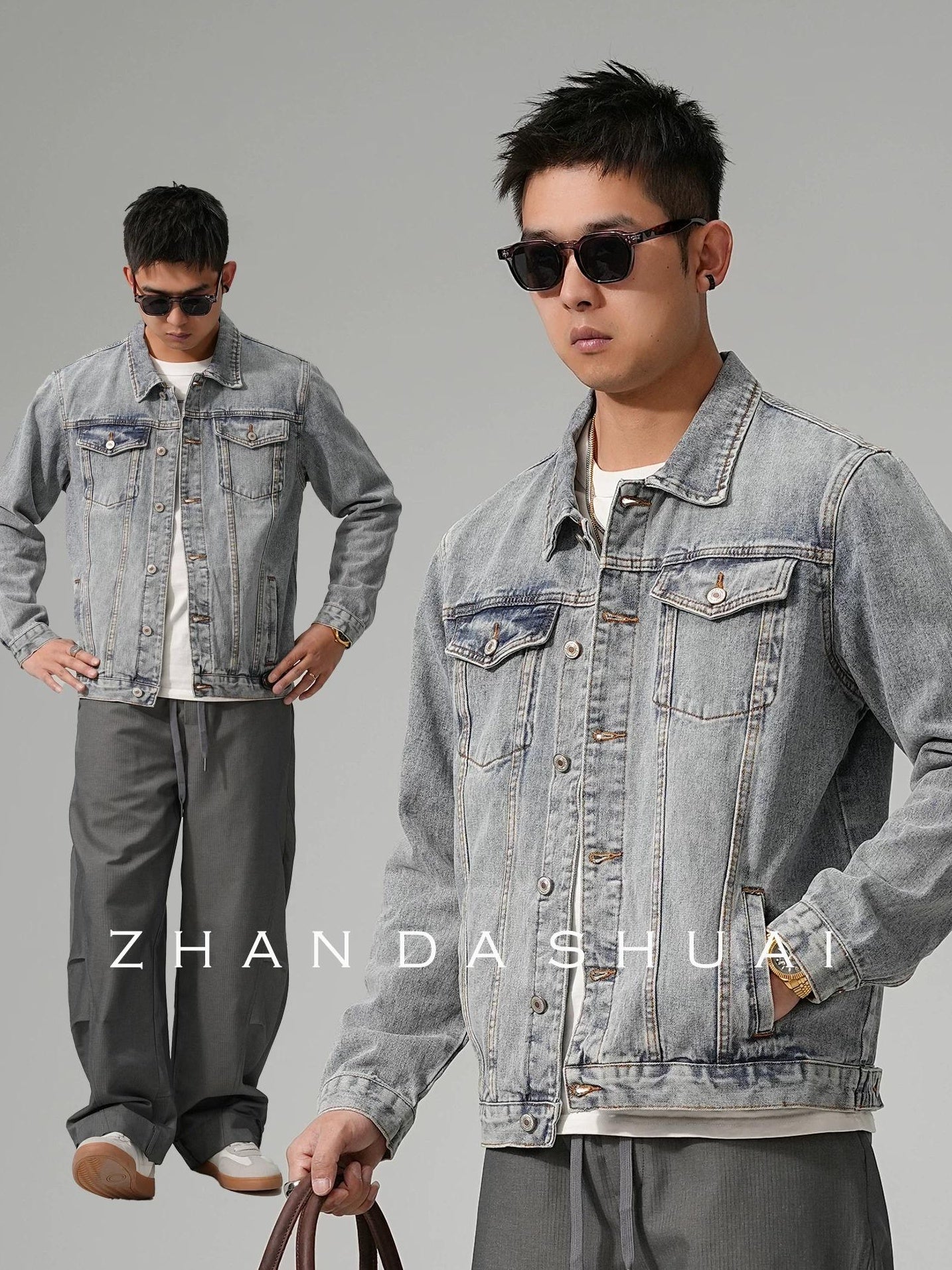 カジュアル レトロ デニムジャケット