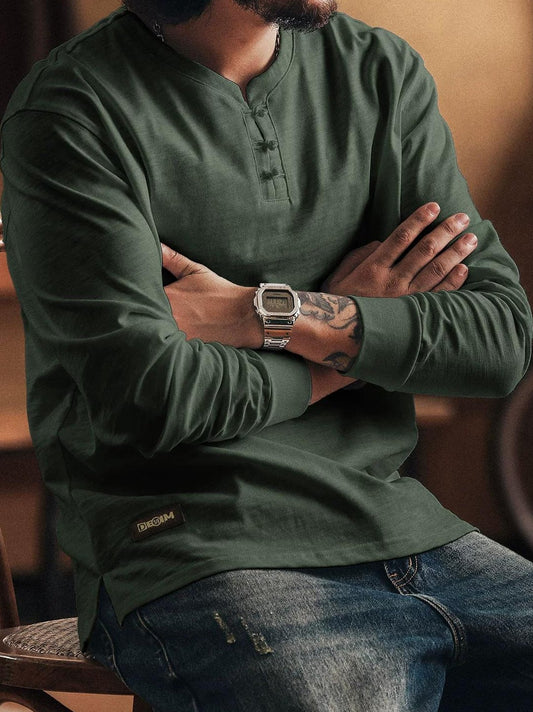 レトロカジュアルロングスリーブTシャツ