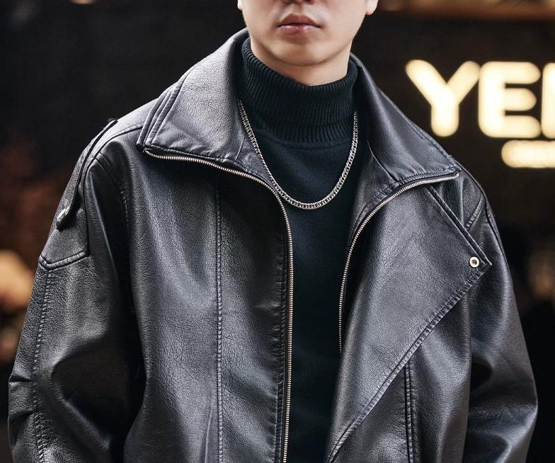 Retro Biker PU Leather Jacket