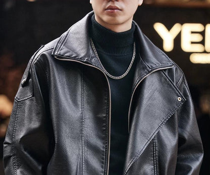 Retro Biker PU Leather Jacket