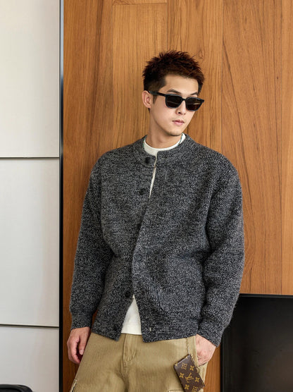 Black knit cardigan jacket