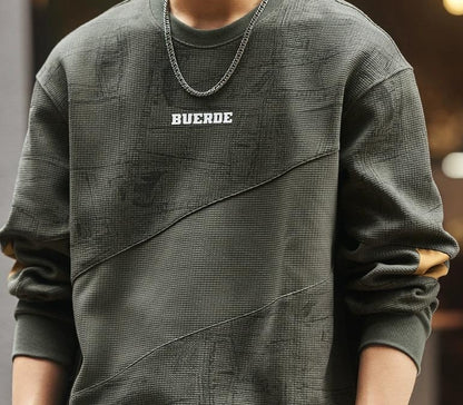 ブルーヘビーウェイトフリースセーター