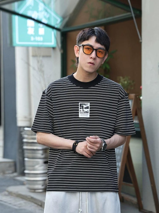 Striped Patchwork T-Shirt
