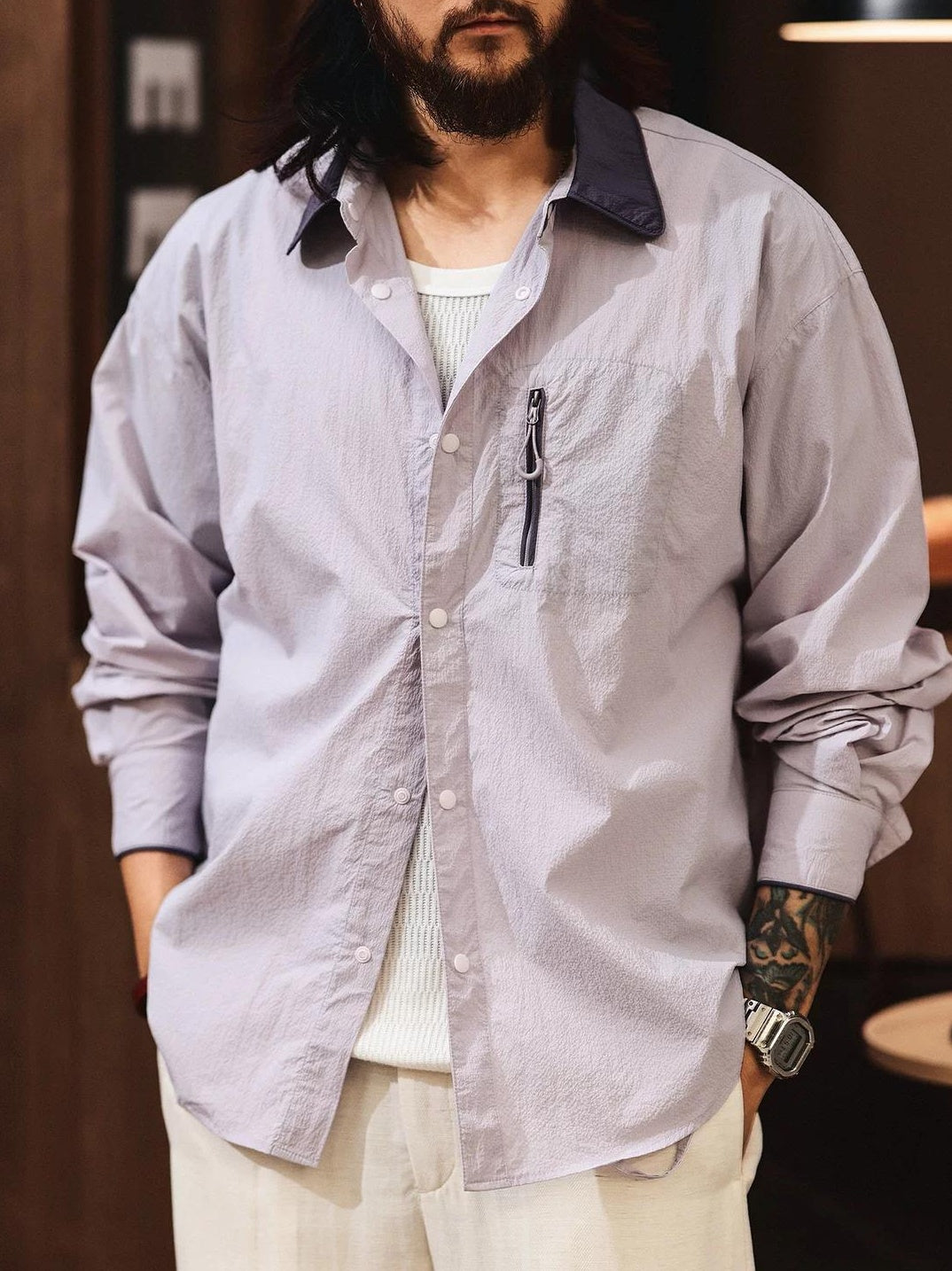 クール UVプロテクション カーディガン シャツ