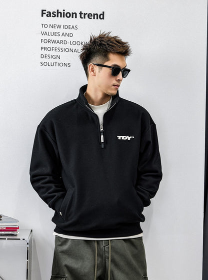 ZIPブラックフーディ