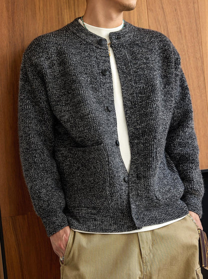 Black knit cardigan jacket