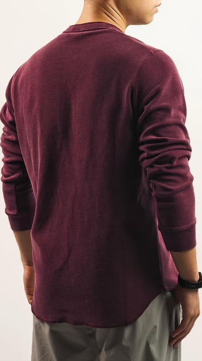 レトロ ワッフルニット ロングスリーブ Tシャツ