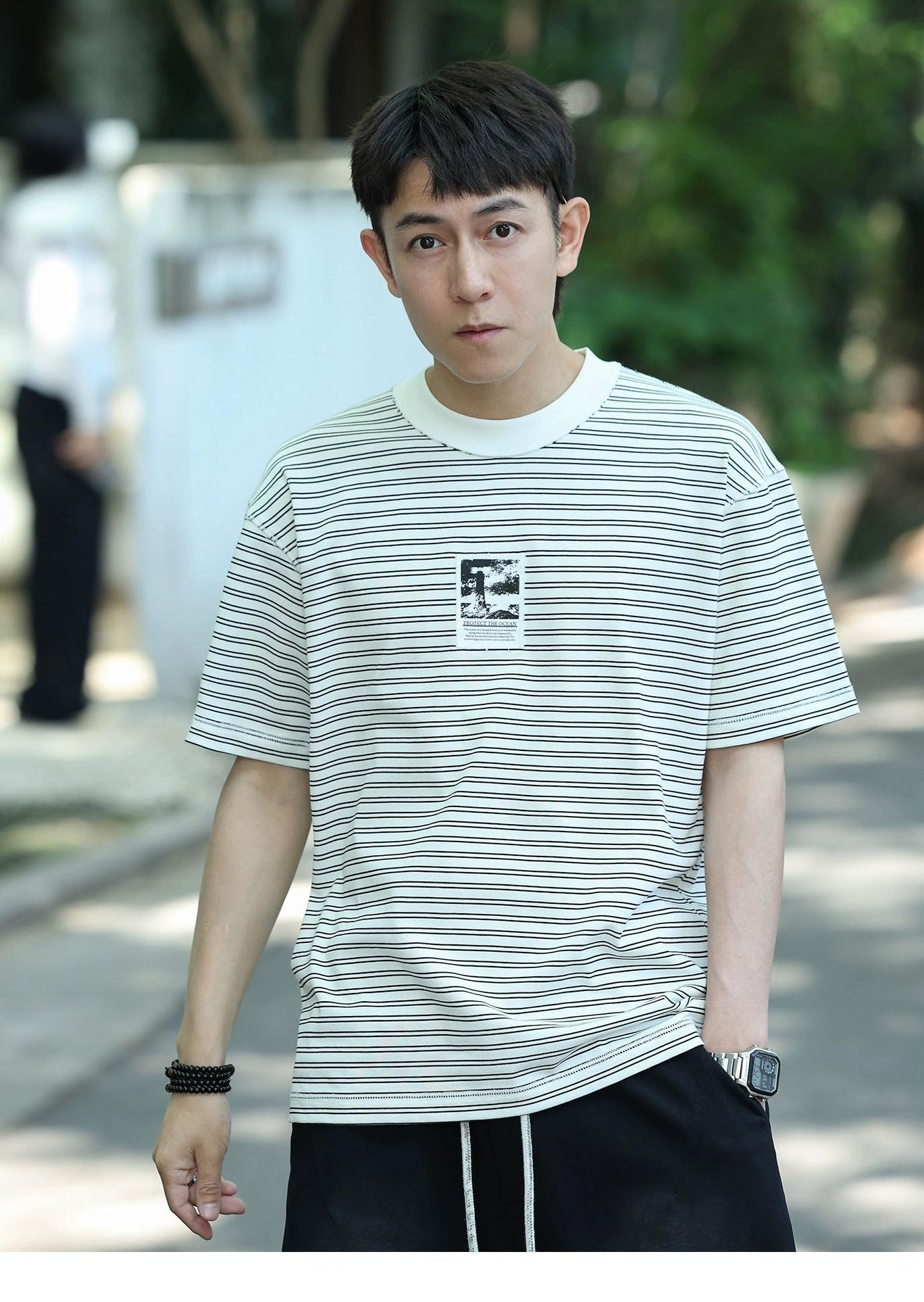Striped Patchwork T-Shirt