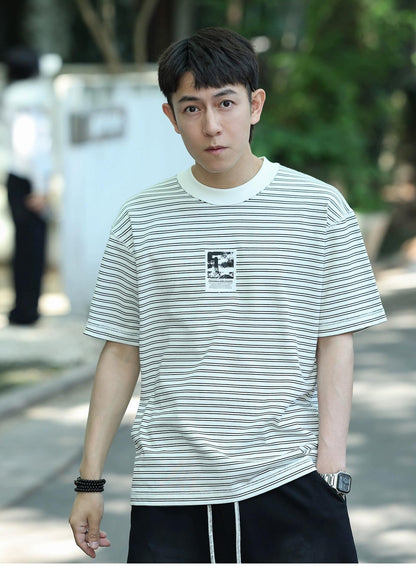 Striped Patchwork T-Shirt