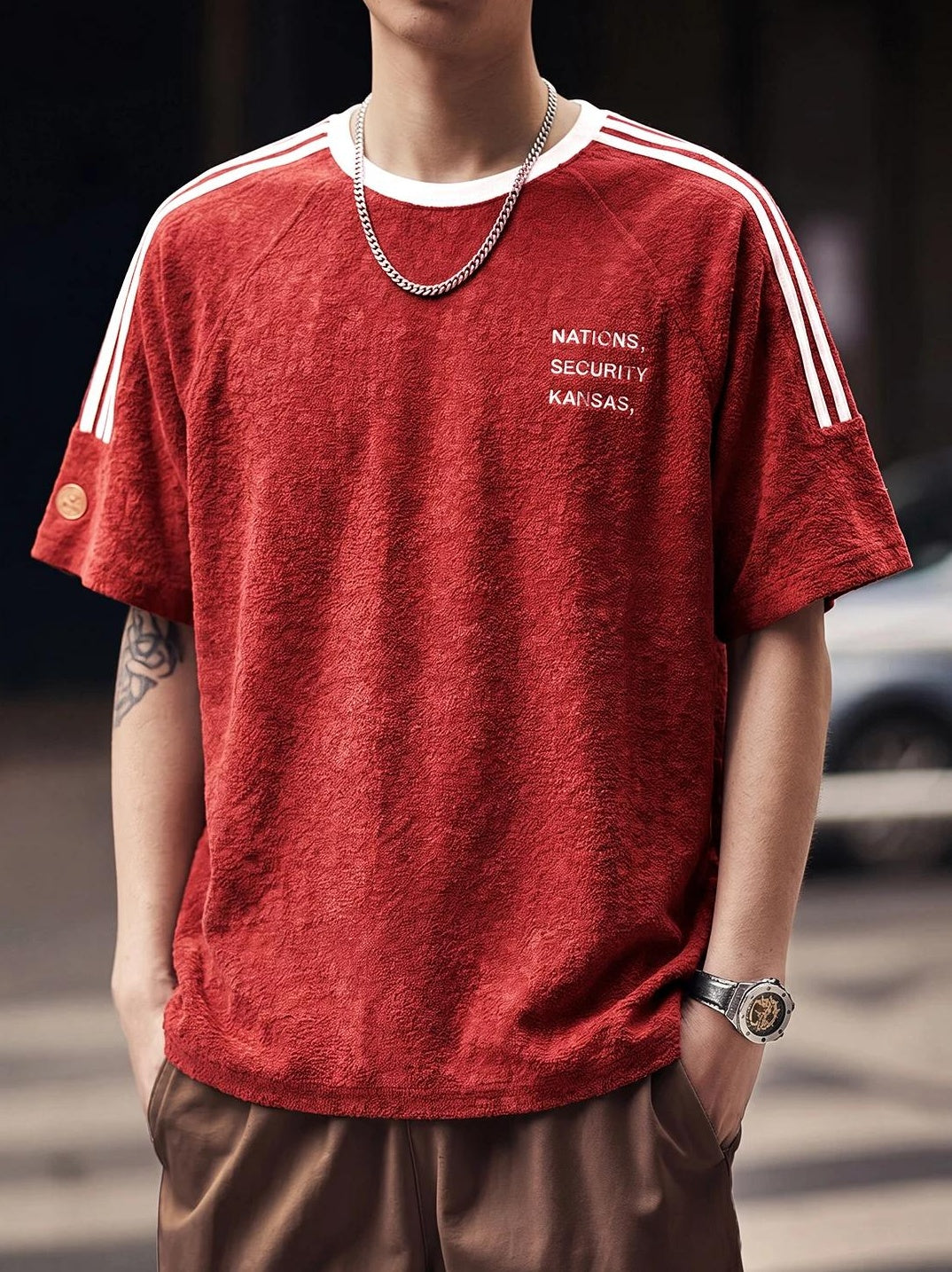 バブルガーゼプリントＴシャツ