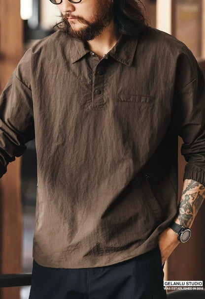 レトロシルクポロシャツ