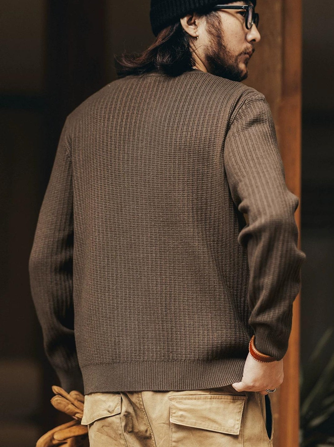 レトロストライプニットセーター