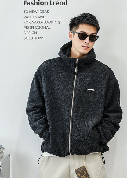 コージー フーデッド カーディガン ジャケット