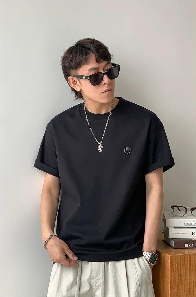 Smiley Face Embroidered Tee