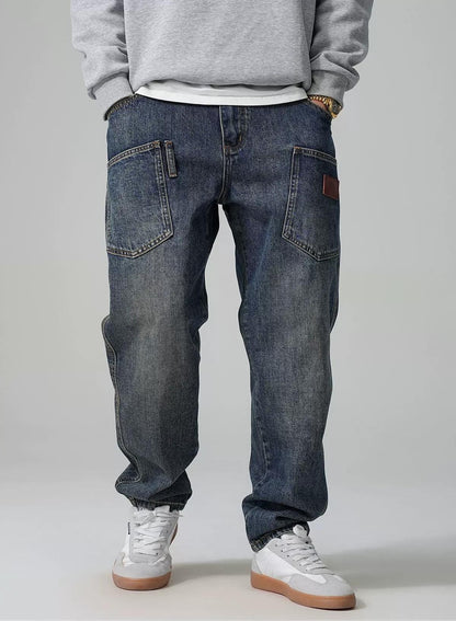 カジュアルマルチポケットワークジーンズ
