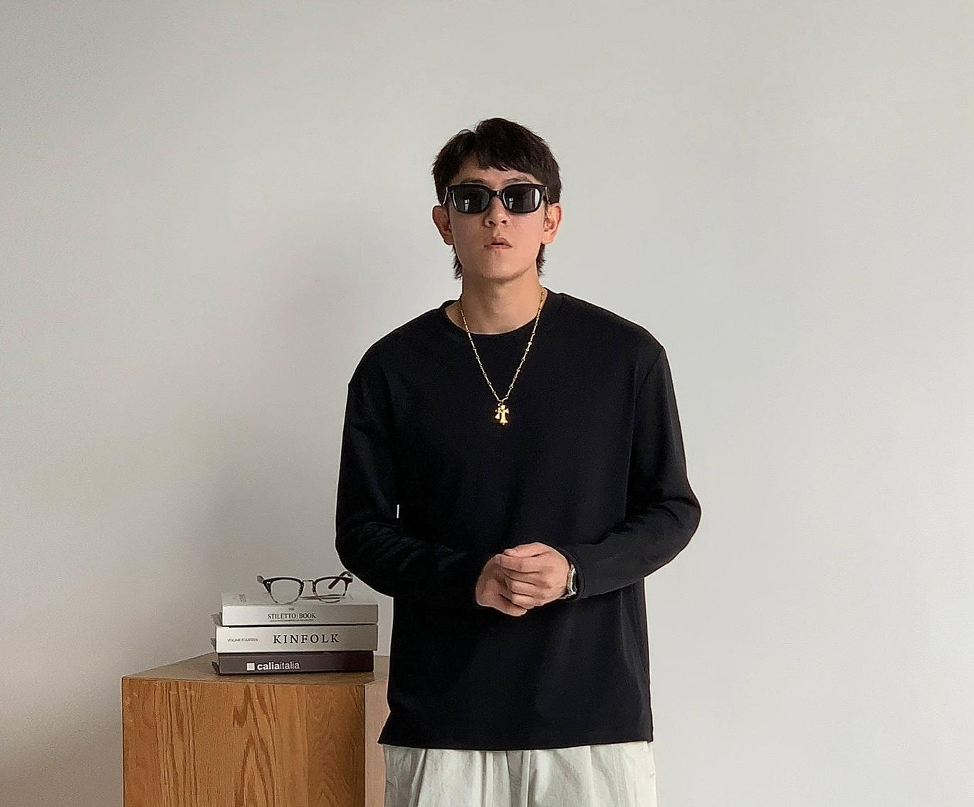 通気性綿ロングスリーブTシャツ